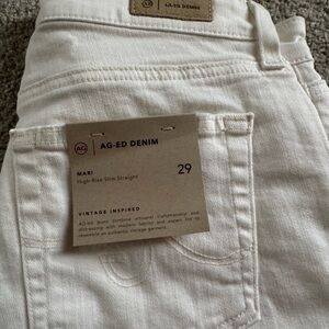AG Adriano Goldschmied Cream Denim Jeans